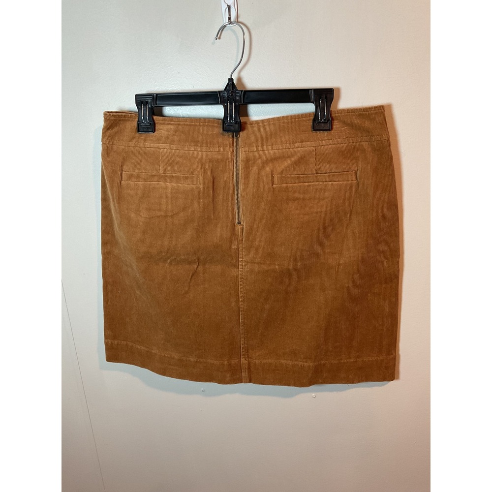 ANN TAYLOR LOFT Petites Brown Corduroy Mini Skirt Size 12P - Picture 4 of 7